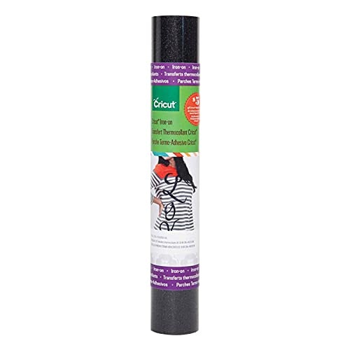 Cricut 12"x19" Black Glitter Heat Transfer Vinyl: $4.49 Cricut 12"x19" Black Glitter Heat Transfer Vinyl: $4.49