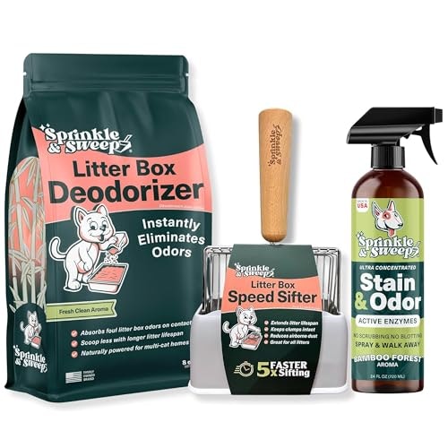 Sprinkle & Sweep Litter Box Deodorizer and Cleaner Bundle: $32.24 Sprinkle & Sweep Litter Box Deodorizer and Cleaner Bundle: $32.24