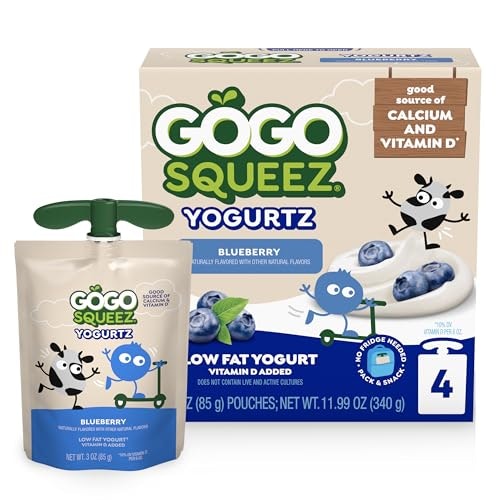 GoGo squeeZ Blueberry Low Fat Yogurt 4-Pack: $2.29 GoGo squeeZ Blueberry Low Fat Yogurt 4-Pack: $2.29