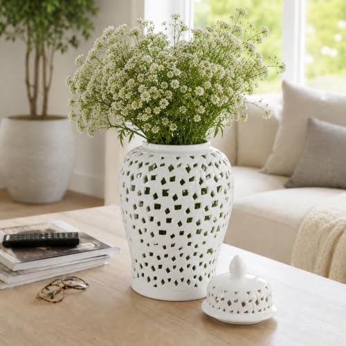 Pierced Lattice 24-inch Stoneware Ginger Jar: $78.08 Pierced Lattice 24-inch Stoneware Ginger Jar: $78.08