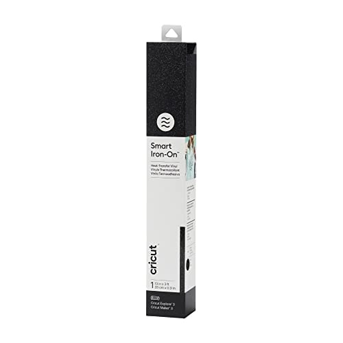 Cricut 13\" x 3-Foot Glitter Black Smart Iron-On: $5.76