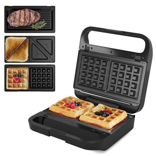 Sunvivi 3-in-1 Sandwich, Waffle, and Panini Press Maker: $32.99 Sunvivi 3-in-1 Sandwich, Waffle, and Panini Press Maker: $32.99