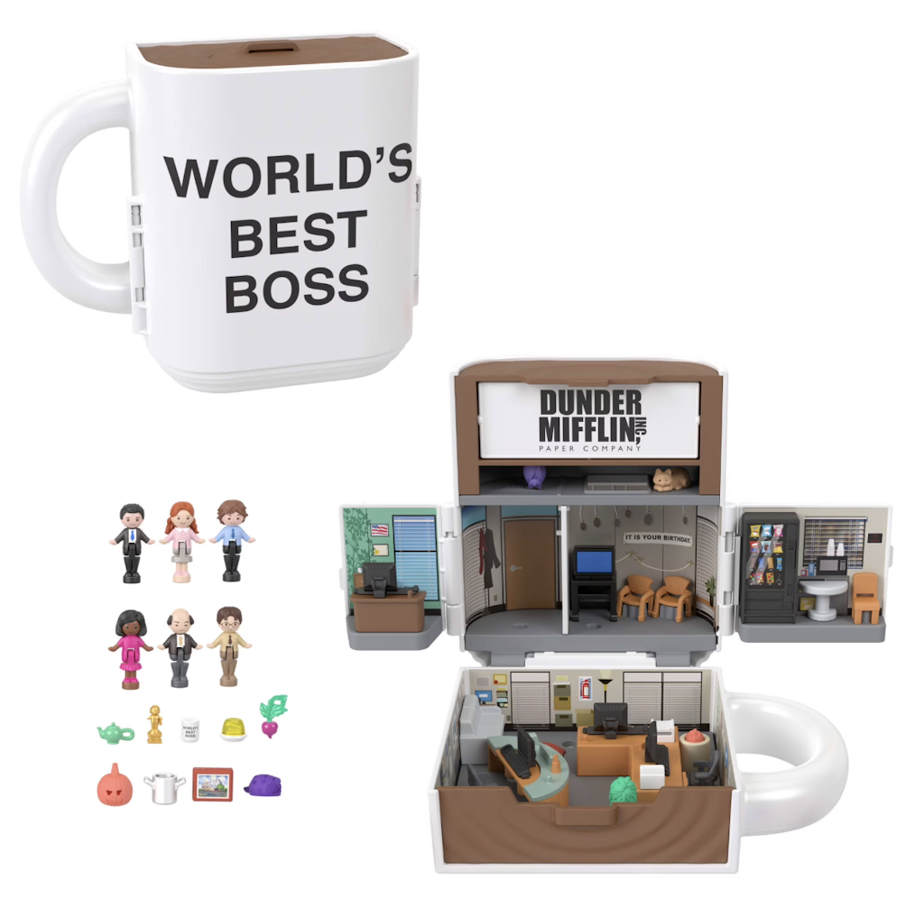 Polly Pocket x The Office Best Boss Mug Compact: $17 Polly Pocket x The Office Best Boss Mug Compact: $17