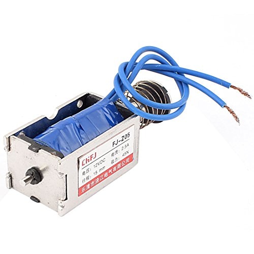 Uxcell 15mm 45N 12V 2.5A Push Pull DC Solenoid: $12.74