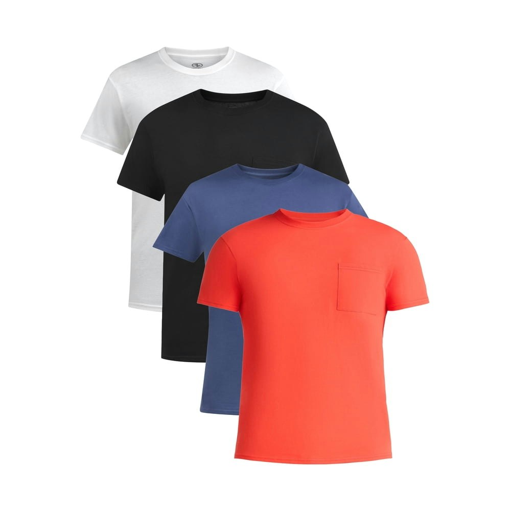 Athletic Works Men's Cotton Pocket T-Shirt 4-Pack: $12.82 Athletic Works Men's Cotton Pocket T-Shirt 4-Pack: $12.82