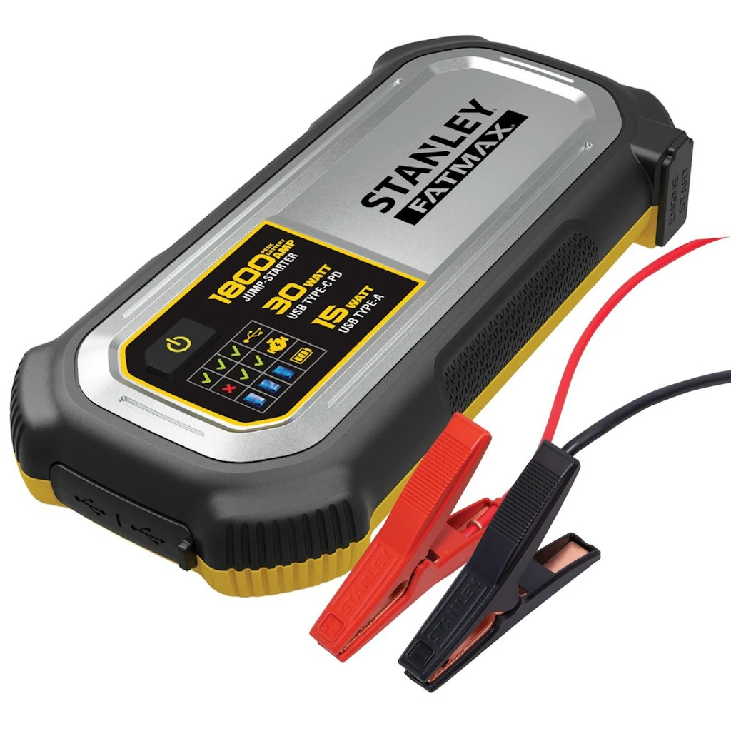 Open Box Stanley 1,200 Peak Amp Jump Starter: $24