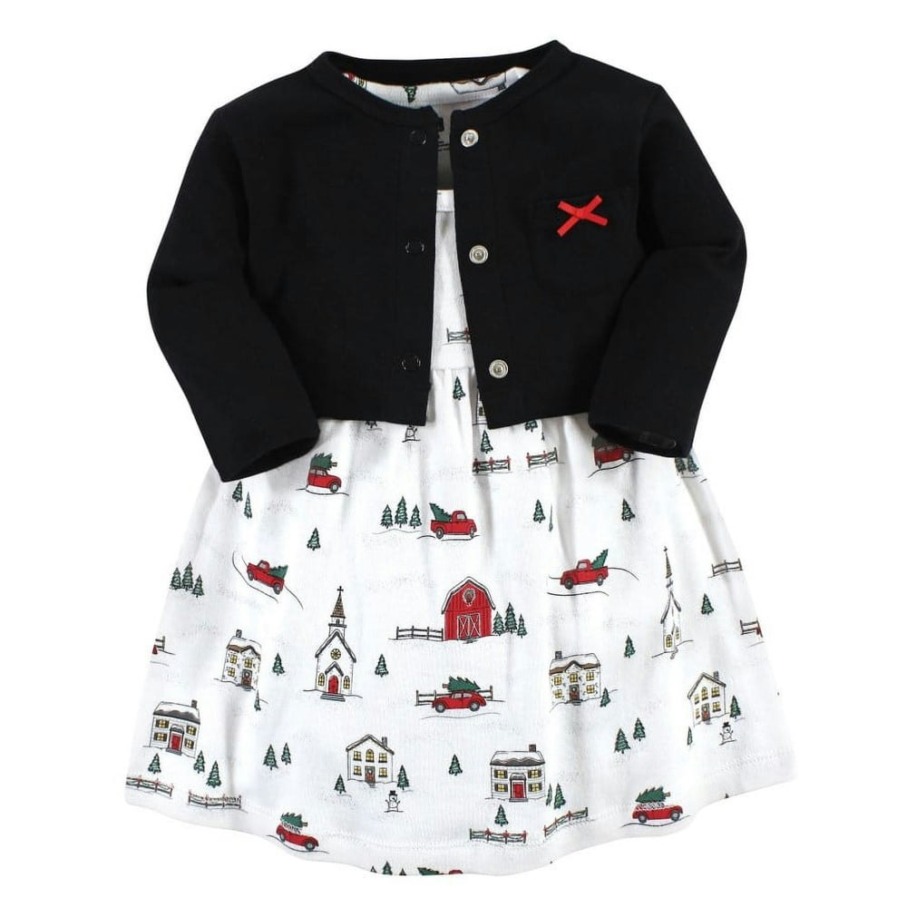 Hudson Baby Girl's Cotton Dress and Cardigan Set: $15.98