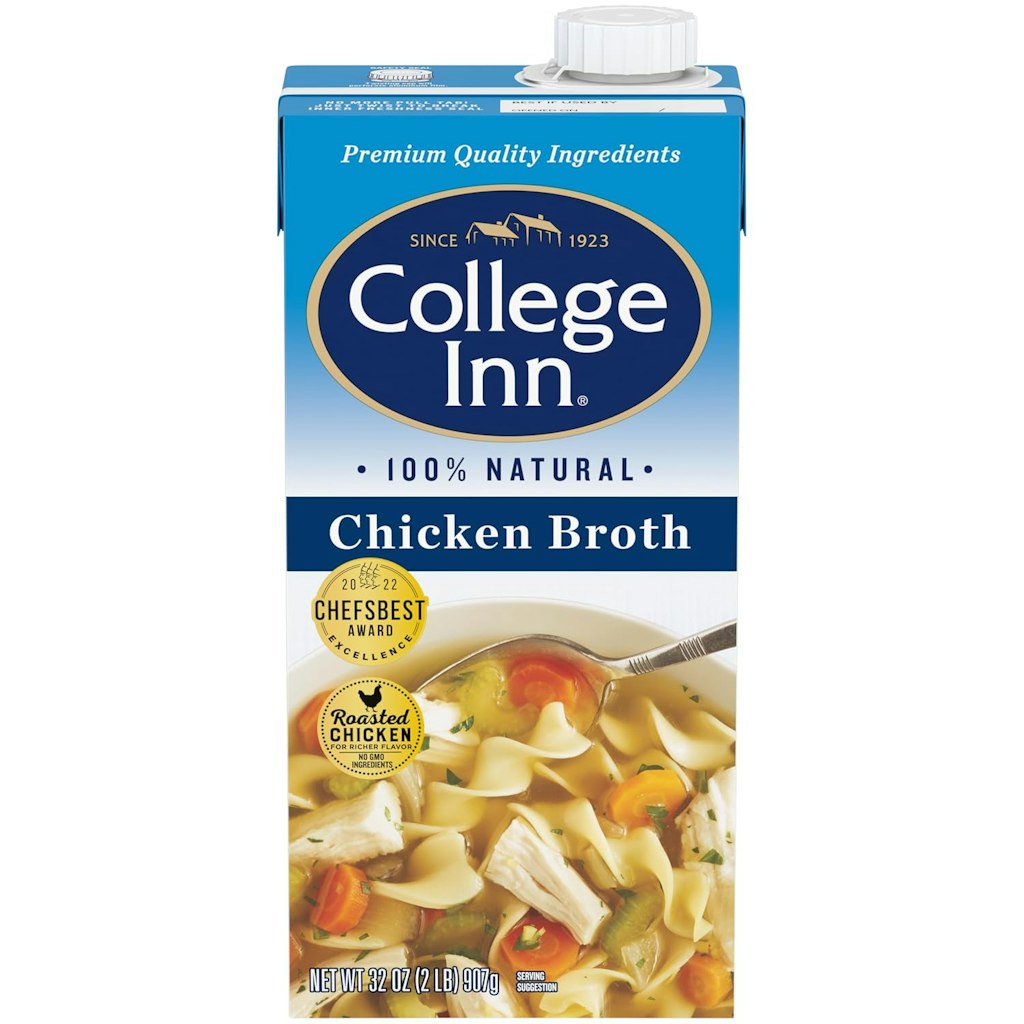 College Inn 32-oz. Chicken Broth: $1.63 College Inn 32-oz. Chicken Broth: $1.63