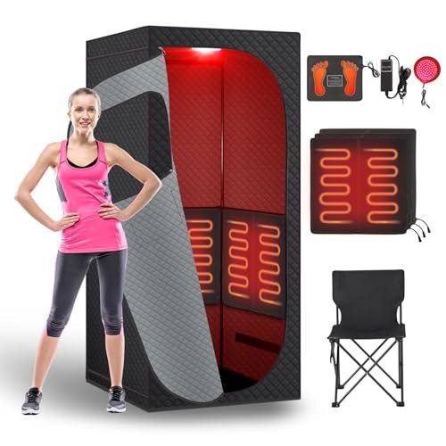 Fulove Portable Infrared Sauna Tent with Folding Chair: $199.89