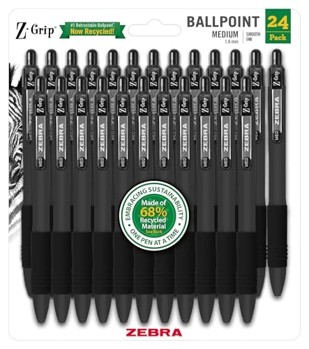 Zebra Z-Grip 1.0mm Recycled Ballpoint Pen 24-Pack: $5.67 Zebra Z-Grip 1.0mm Recycled Ballpoint Pen 24-Pack: $5.67