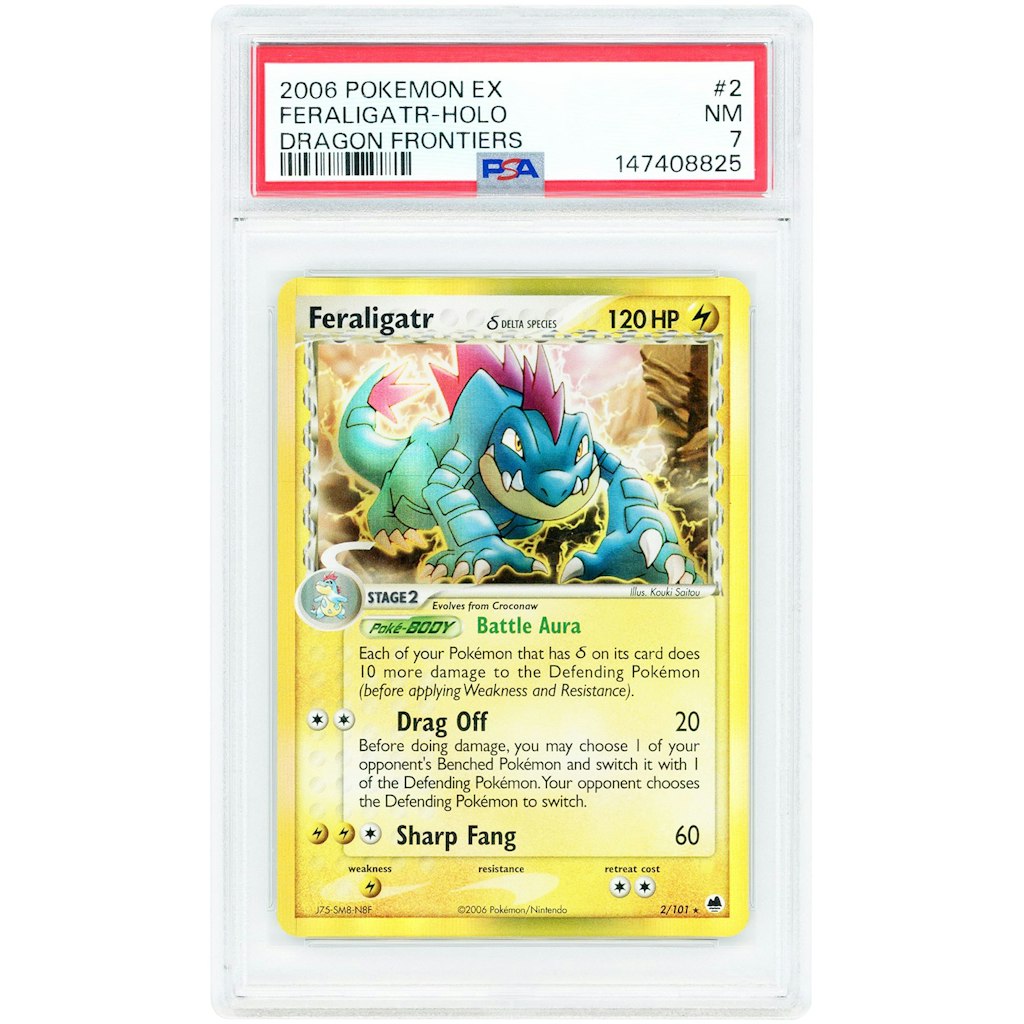 Feraligatr 2006 Pokemon EX Dragon Frontiers Holo Rare PSA 7 Card: $149.99 Feraligatr 2006 Pokemon EX Dragon Frontiers Holo Rare PSA 7 Card: $149.99
