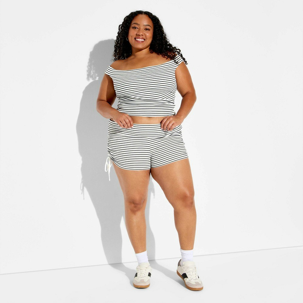 Wild Fable Women's Low-Rise Ruched Micro Shorts: $15 Wild Fable Women's Low-Rise Ruched Micro Shorts: $15