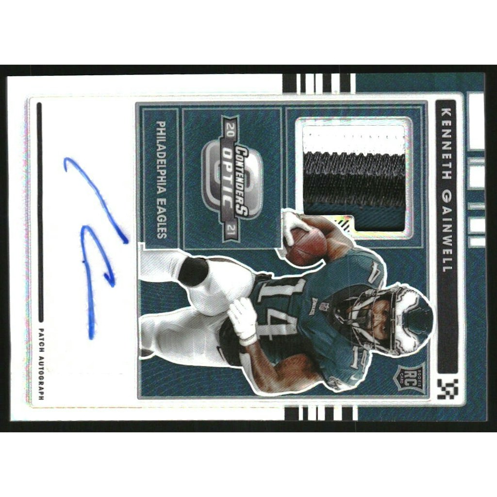 2021 Panini Contenders Optic Kenneth Gainwell Rookie Patch Autograph Card: $36 2021 Panini Contenders Optic Kenneth Gainwell Rookie Patch Autograph Card: $36