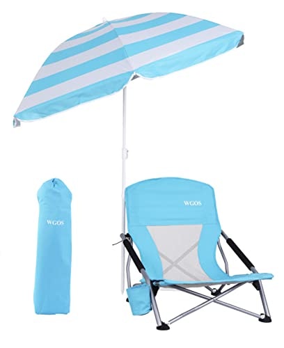 Wgos Low Beach Chair with Umbrella 1-Pack: $42.49