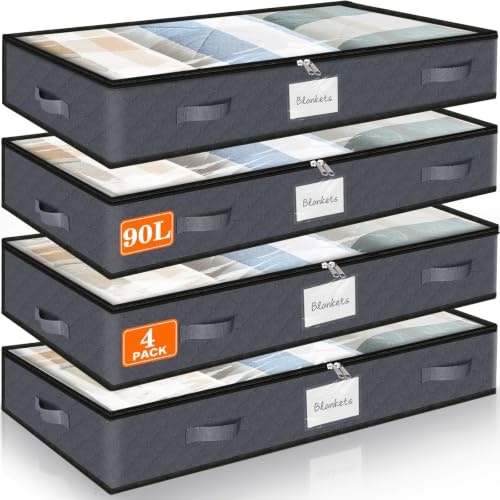 90L Under Bed Storage Containers 4-Pack: $16.99 90L Under Bed Storage Containers 4-Pack: $16.99