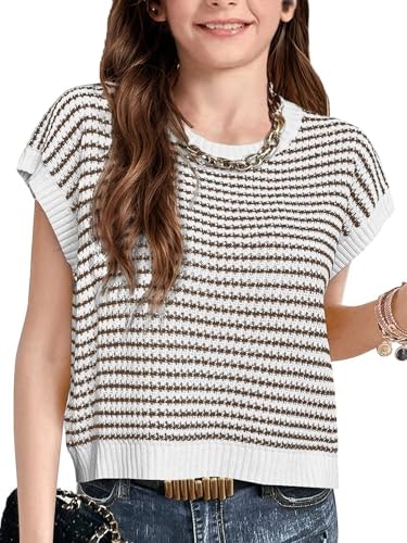 Seiciviy Girls Striped Knit Sweater Vest: $14.98 Seiciviy Girls Striped Knit Sweater Vest: $14.98