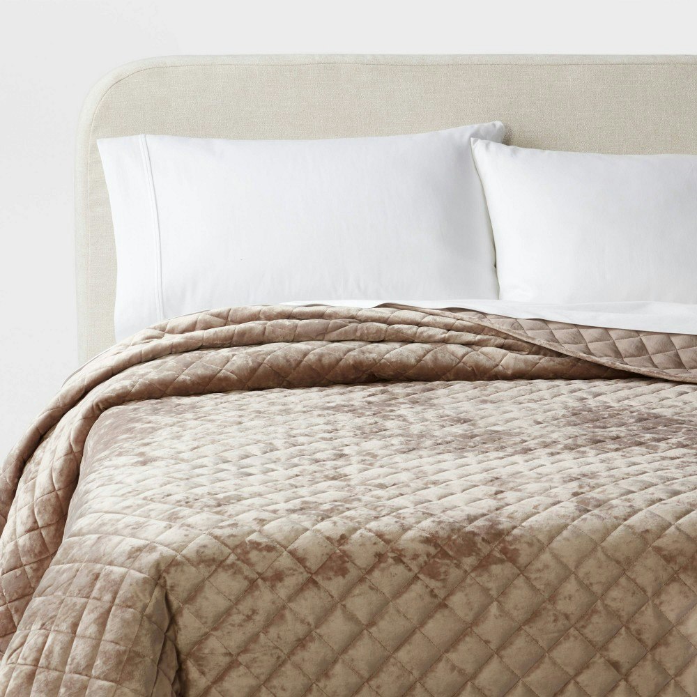Threshold Velvet Diamond Stitch Quilt: $79 Threshold Velvet Diamond Stitch Quilt: $79