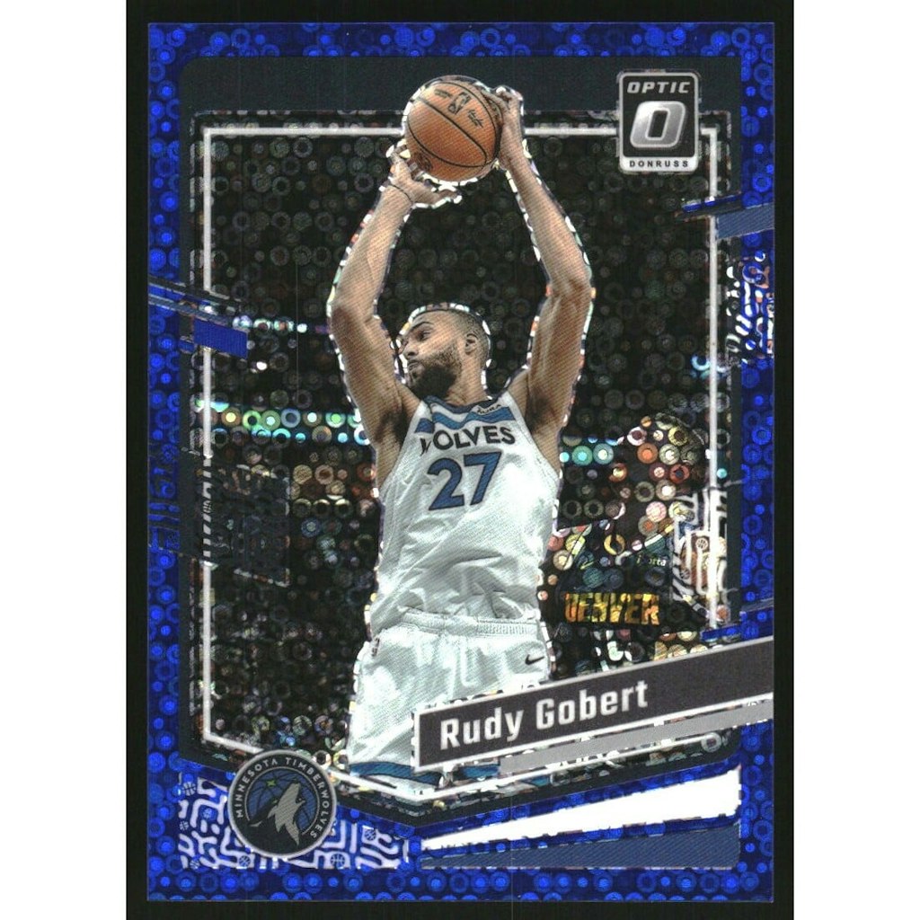 2023-24 Donruss Optic Fast Break Rudy Gobert Blue Parallel Card: $10
