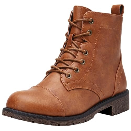 Vepose Women's Lace-Up Combat Ankle Boots: $49.99