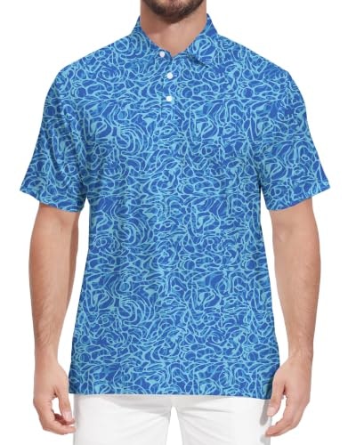 QDEupup Men's Moisture-Wicking Golf Polo Shirt: $12.98