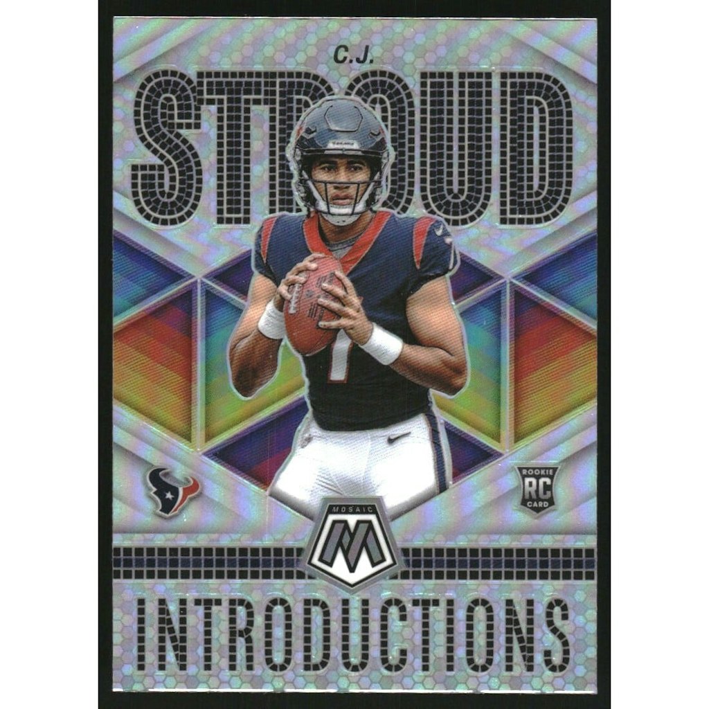 2023 Panini Mosaic Introductions Silver CJ Stroud Card: $15 2023 Panini Mosaic Introductions Silver CJ Stroud Card: $15