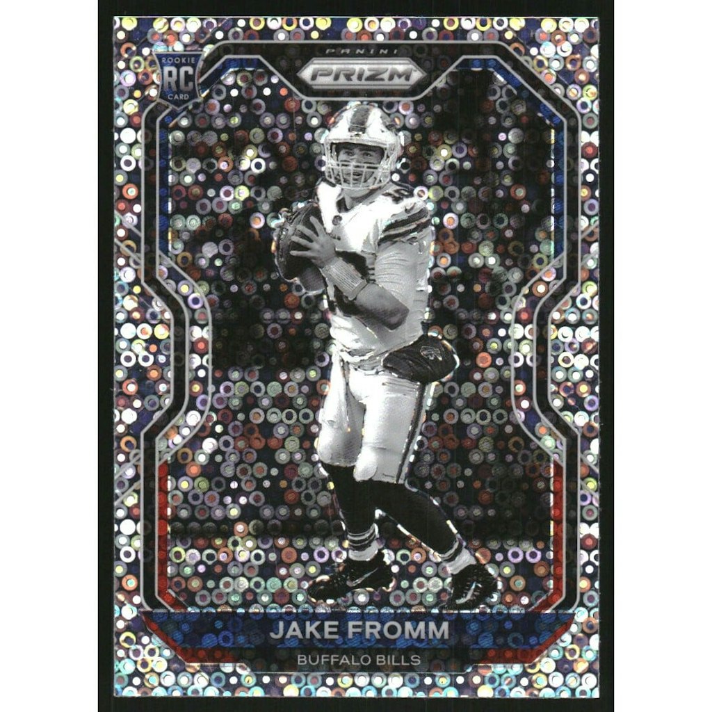 2020 Panini Prizm Jake Fromm Rookie Variation No Huddle Prizm Trading Card: $10 2020 Panini Prizm Jake Fromm Rookie Variation No Huddle Prizm Trading Card: $10