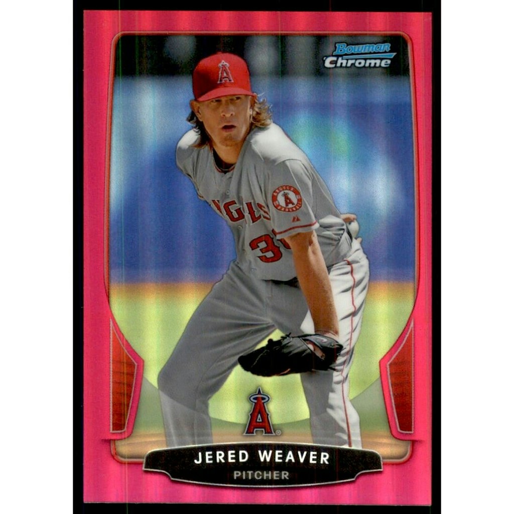 2013 Bowman Chrome Jered Weaver Magenta Refractor Card: $18 2013 Bowman Chrome Jered Weaver Magenta Refractor Card: $18
