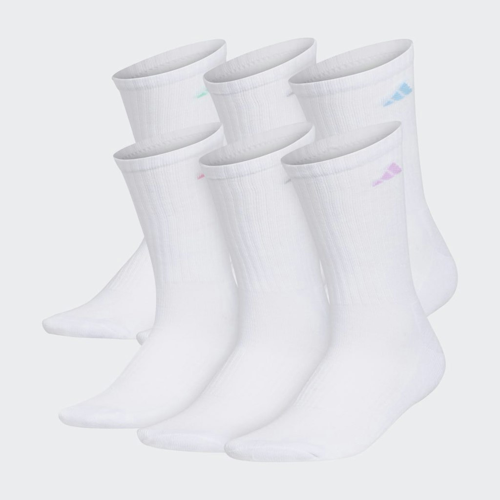 Women's Athletic Cushioned Crew Socks 6-Pack: $26 Women's Athletic Cushioned Crew Socks 6-Pack: $26