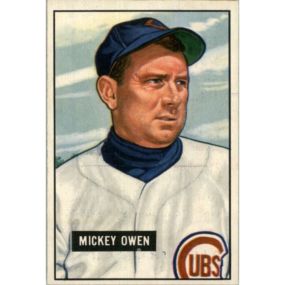 1951 Bowman #174 Mickey Owen Trading Card: $16 1951 Bowman #174 Mickey Owen Trading Card: $16