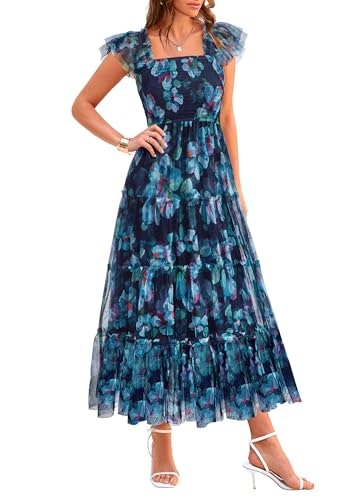 Prettygarden Women's Smocked Tulle Midi Dress: $47.99 Prettygarden Women's Smocked Tulle Midi Dress: $47.99