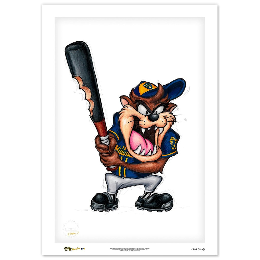 Tasmanian Devil Milwaukee Brewers 14" x 20" Fine Art Print: $79.99 Tasmanian Devil Milwaukee Brewers 14" x 20" Fine Art Print: $79.99
