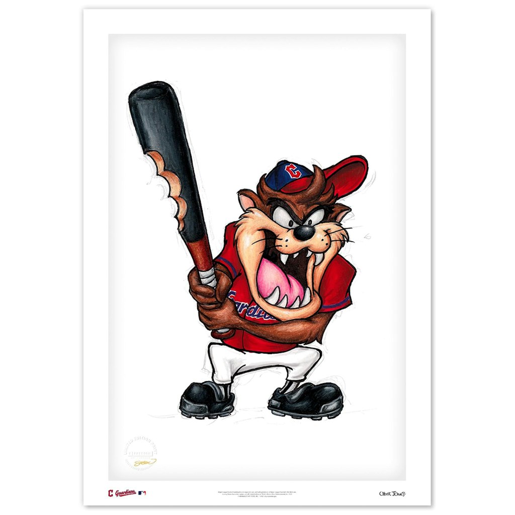 Tasmanian Devil Cleveland Guardians 14" x 20" Fine Art Print: $79.99 Tasmanian Devil Cleveland Guardians 14" x 20" Fine Art Print: $79.99