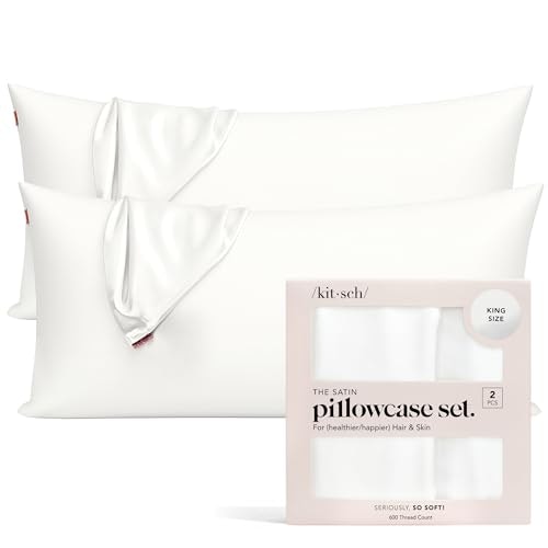 Kitsch Satin King Pillowcase with Zipper 2-Pack: $31.18