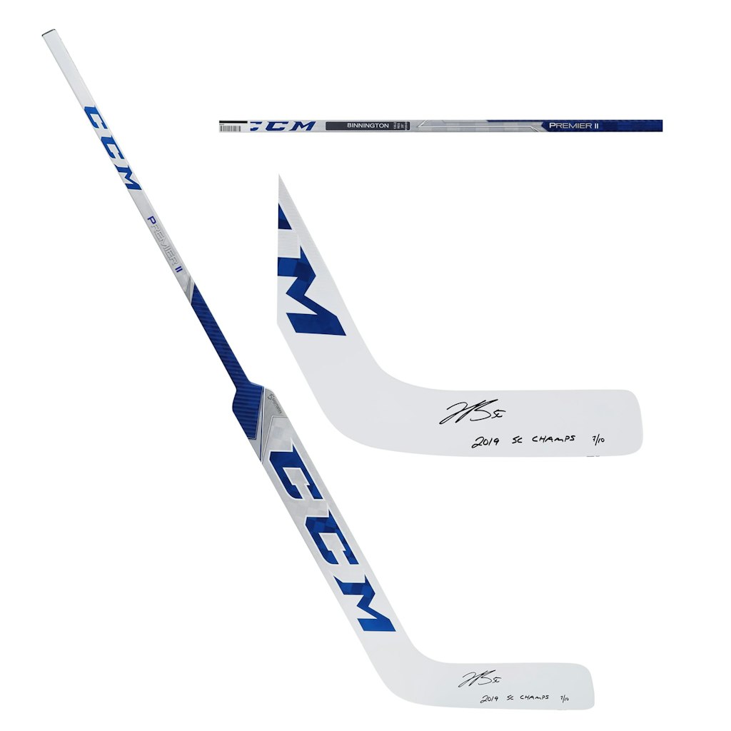 Jordan Binnington St. Louis Blues Autographed CCM Game Model Hockey Stick: $799.99 Jordan Binnington St. Louis Blues Autographed CCM Game Model Hockey Stick: $799.99
