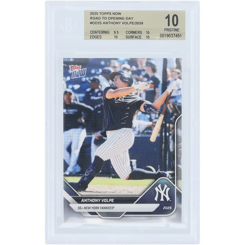 Anthony Volpe New York Yankees 2025 Topps Now Road to Opening Day Card BGS 9.5: $69.99 Anthony Volpe New York Yankees 2025 Topps Now Road to Opening Day Card BGS 9.5: $69.99