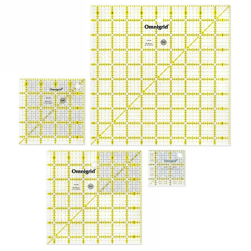 Omnigrid 9.5" Square Quilting Ruler 4-Piece Set: $38.99