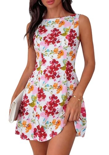 Prettygarden Women's Floral A-Line Mini Dress: $32.79