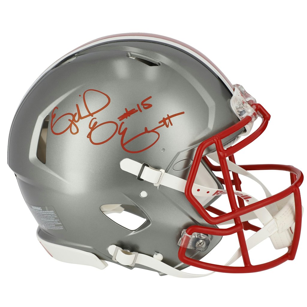 Ezekiel Elliott Autographed Ohio State Buckeyes Riddell Flash Speed Authentic Helmet: $899.99 Ezekiel Elliott Autographed Ohio State Buckeyes Riddell Flash Speed Authentic Helmet: $899.99