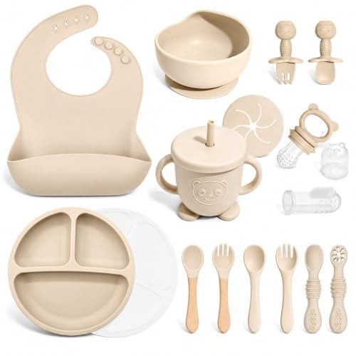 Catvegue 17-Piece Silicone Baby Feeding Utensils Set: $28.49
