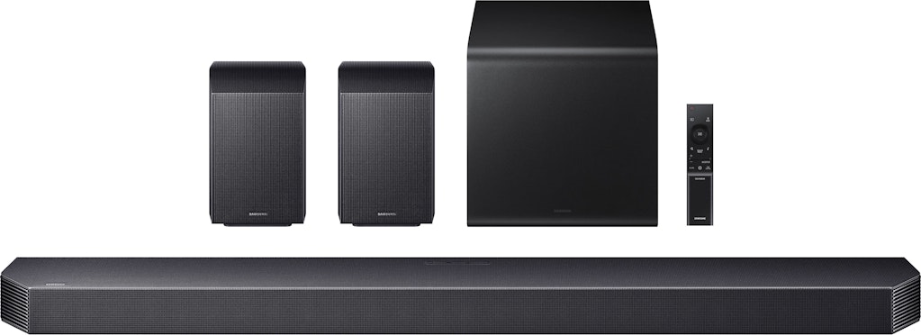 Samsung Q-Series HW-Q930F 9.1.4-Channel Soundbar and Subwoofer System: $1,499.99 Samsung Q-Series HW-Q930F 9.1.4-Channel Soundbar and Subwoofer System: $1,499.99