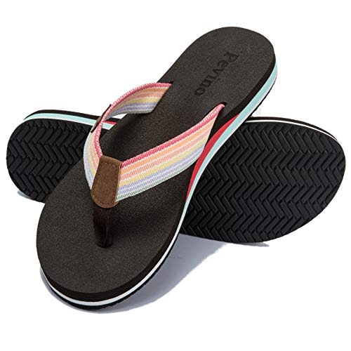 Pevino Women's Orthotic Arch Support Flip Flops: $12.74