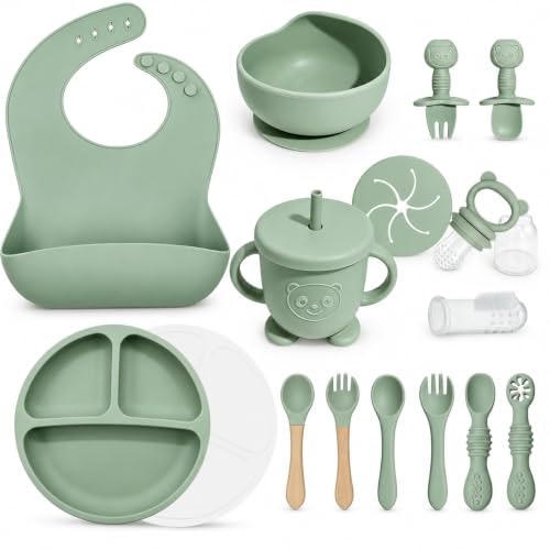 Catvegue 17-Piece Silicone Baby Feeding Utensils Set: $28.49 Catvegue 17-Piece Silicone Baby Feeding Utensils Set: $28.49