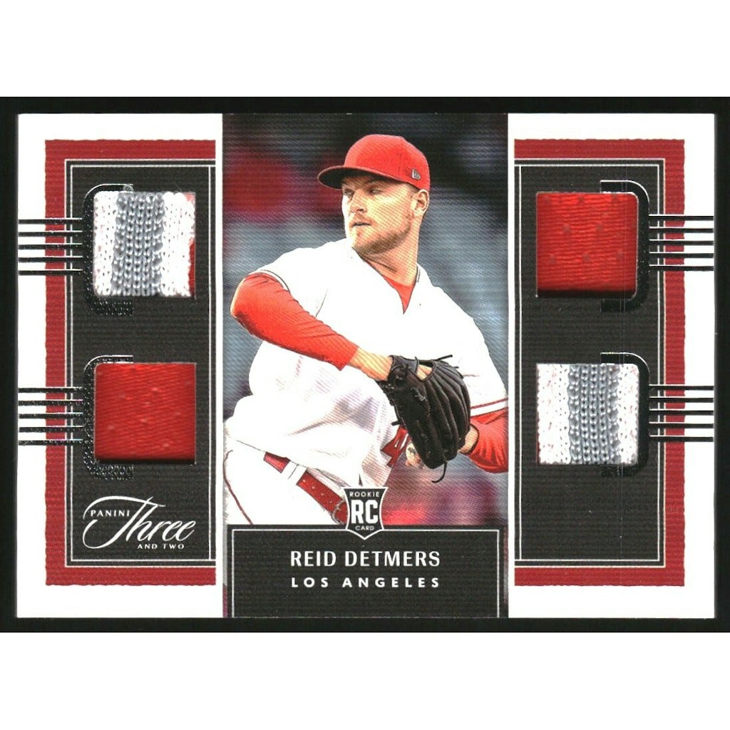 2022 Panini Three and Two Reid Detmers Rookie Quad Jersey Card: $7.20 2022 Panini Three and Two Reid Detmers Rookie Quad Jersey Card: $7.20