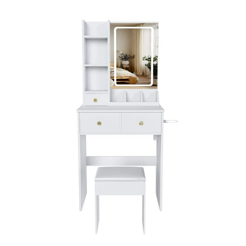 Vanity Desk with 3 Drawers and LED Lighting 2-Piece Set: $259.79 Vanity Desk with 3 Drawers and LED Lighting 2-Piece Set: $259.79