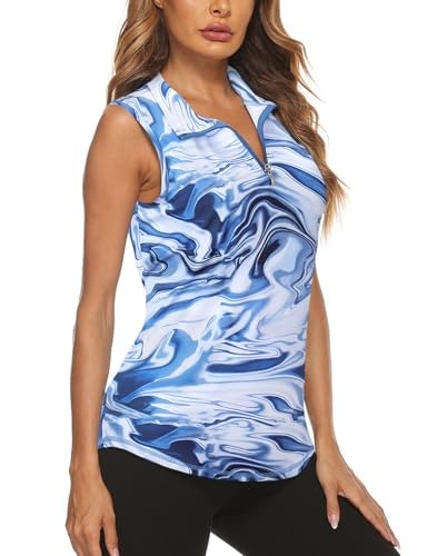 Koscacy Women's Sleeveless Golf Polo Tank Top: $23.79