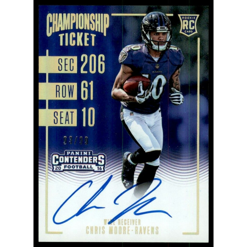 2016 Panini Contenders Championship Ticket Chris Moore Autograph Card #334/99: $12 2016 Panini Contenders Championship Ticket Chris Moore Autograph Card #334/99: $12
