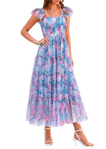 Prettygarden Women's Smocked Tulle Midi Dress: $47.99 Prettygarden Women's Smocked Tulle Midi Dress: $47.99
