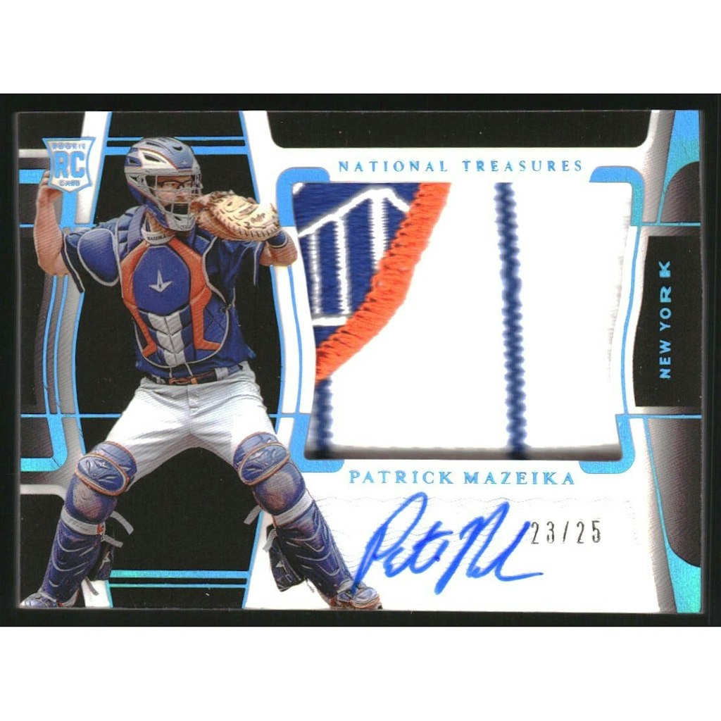 2022 Panini National Treasures Midnight Patrick Mazeika Jersey Autograph Card: $30
