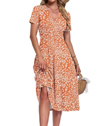 Auselily Floral Midi Wrap Dress: $29.74 Auselily Floral Midi Wrap Dress: $29.74
