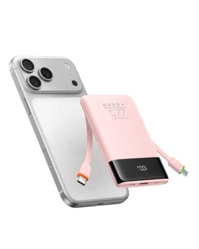 Veger 10,000mAh 22.5W Portable Charger with Built-in Cables: $20.98